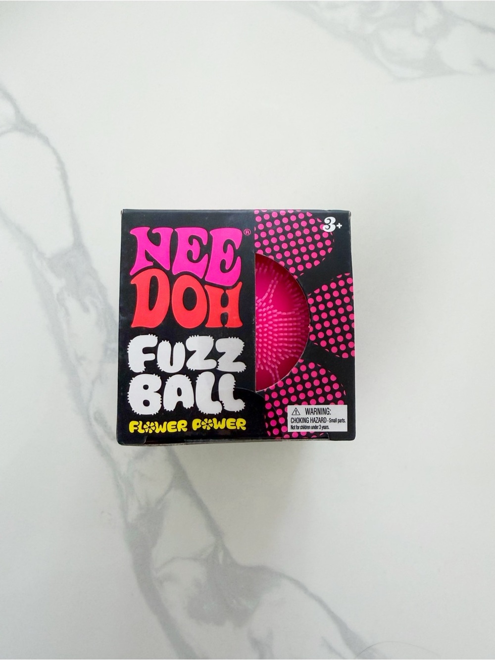 RARE Pink NeeDoh Fuzz Ball Flower Power • UNOPENED Viral Squishy